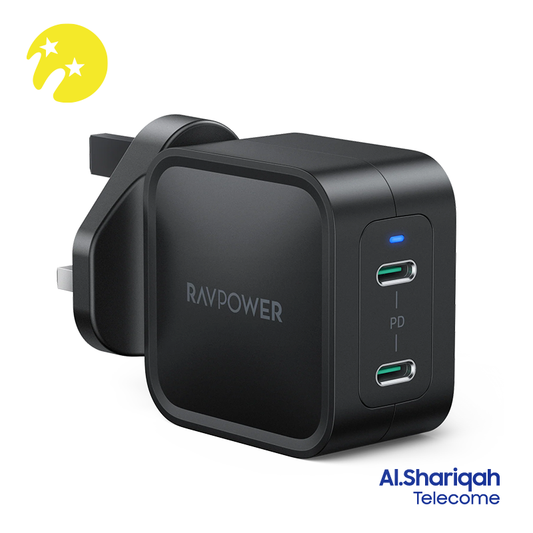 RAVPOWER PD PIONEER 65W GAN 2-PORT WALL CHARGER