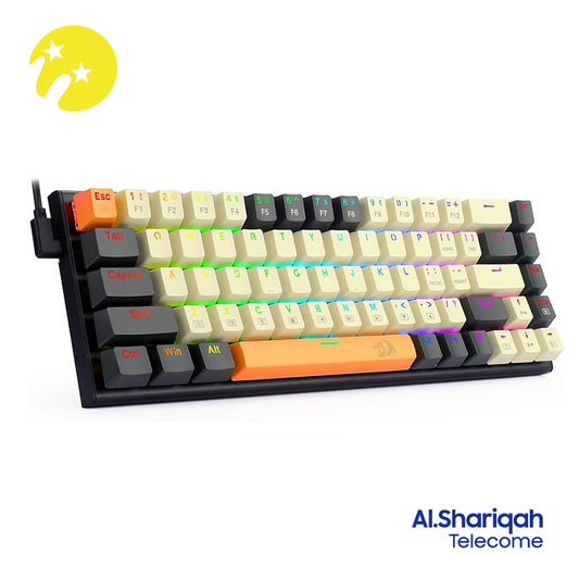 Redragon Mechanical Gaming Keyboard, 60 Percent Keyboard Mechanical Fully Programmable Macros, Hot Swappable 68 Keys