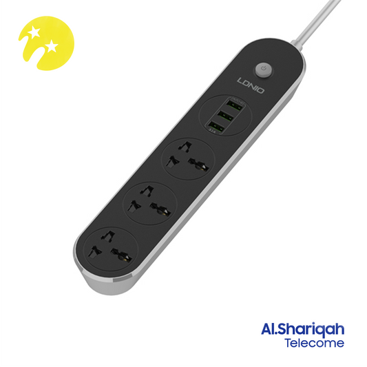 LDNIO SC3301 Multi-socket 3-Position With USB And Cable Length 1.6m Power strip with 3 sockets 3 USB charging ports 3.1A 1.6m