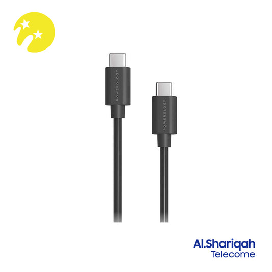 POWEROLOGY_ CABLE C-C_BLACK_ DATA & FAST CHARGE 2M